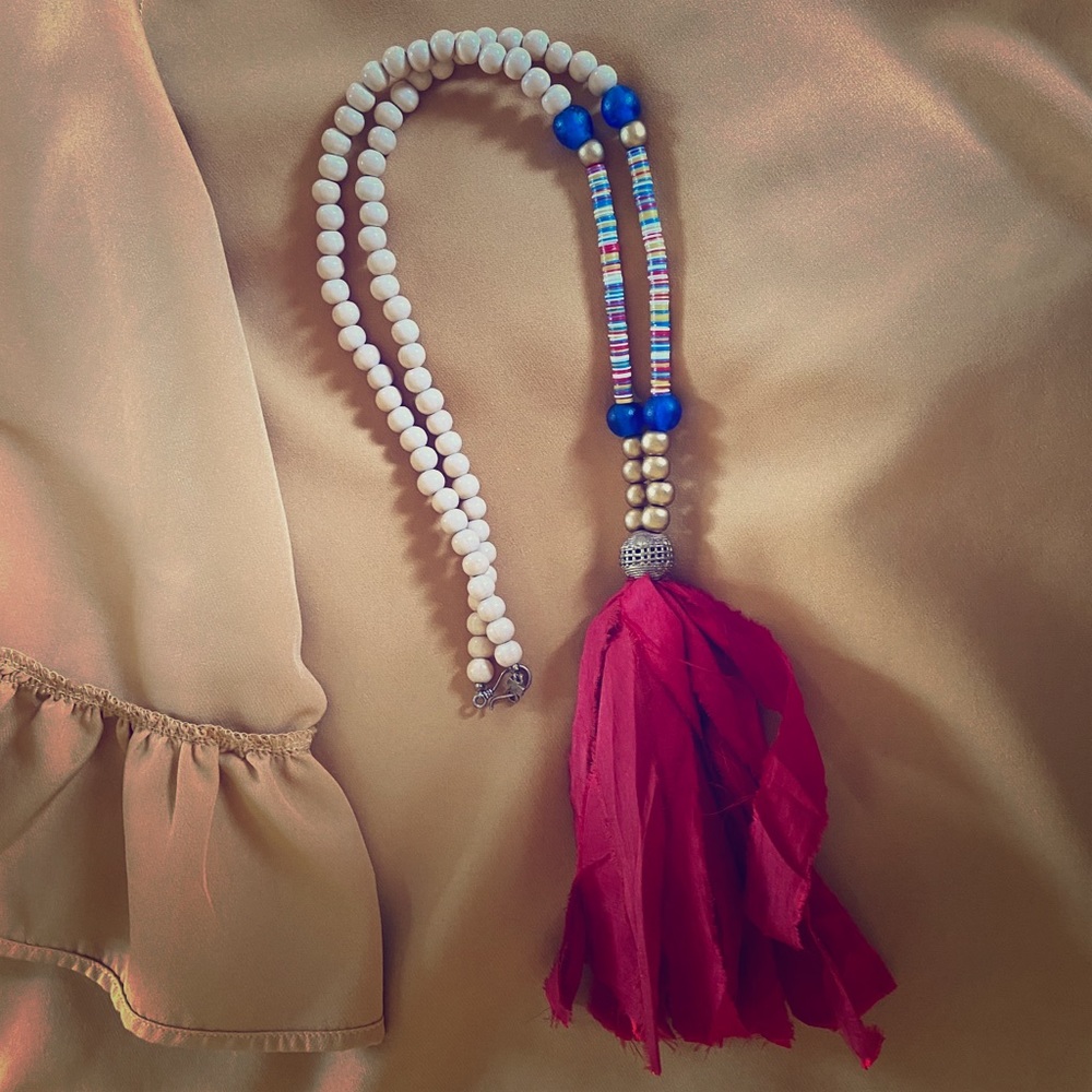 AF Lee designs tassel necklace